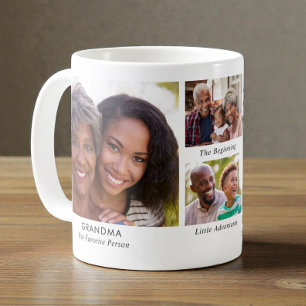 Mug Collage de photos de grand-mère