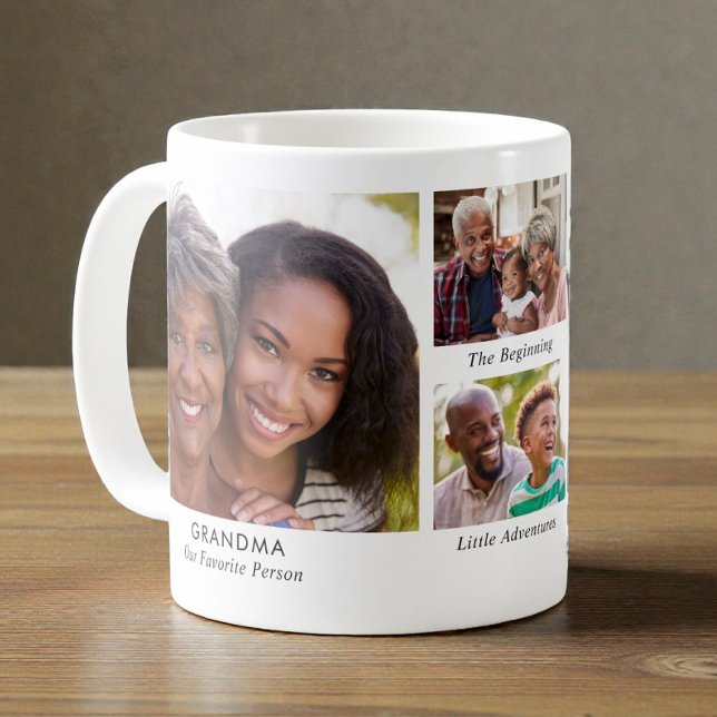 Mug Collage de photos de grand-mère (Créateur téléchargé)