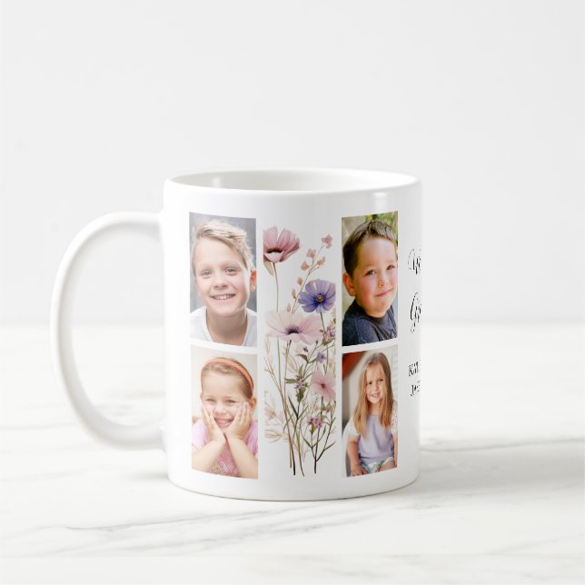 Mug Collage de photos de grand-mère  (Gauche)