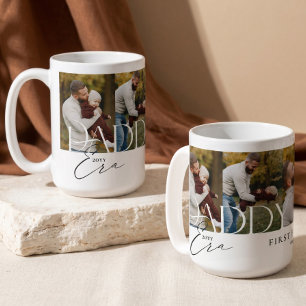 Mug Collage de photos de l'ère Papa élégant Premier jo