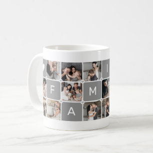 Mug Collage de photos "Famille" personnalisé moderne d