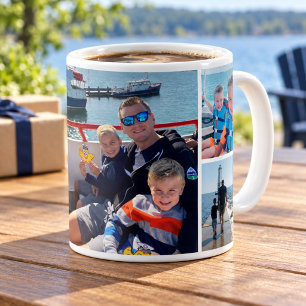 Mug Collage de photos Papa et enfants tout autour