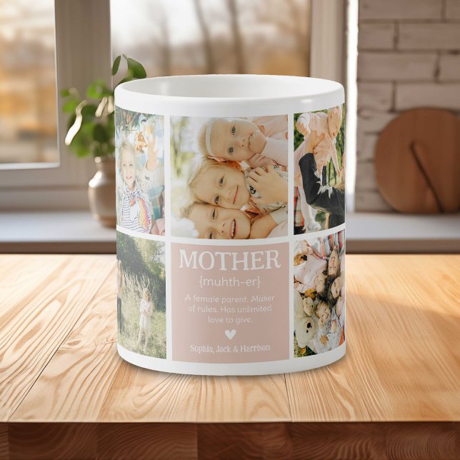 Mug Collage de photos personnalisable Définition de Mè (Créateur téléchargé)