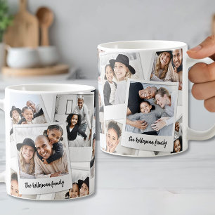 Mug Collage de photos personnalisé vintage