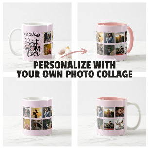 Mug Collage de photos pour la fête des mères Meilleure