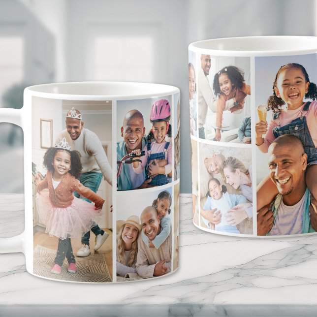 Mug Collage de photos simple et élégant image (Photo Collage Simple Elegant Picture Coffee Mug)