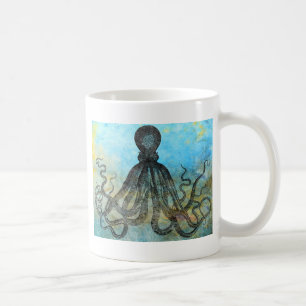 Mug Collage de pieuvre vintage