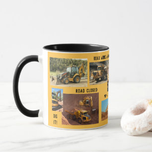 Mug Collage de tracteur de construction
