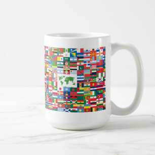 Mug Collage des drapeaux de pays de partout dans le