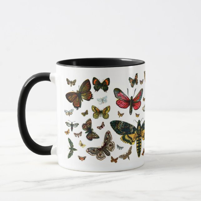 Mug Collage des papillons de nuit et des papillons de  (Gauche)