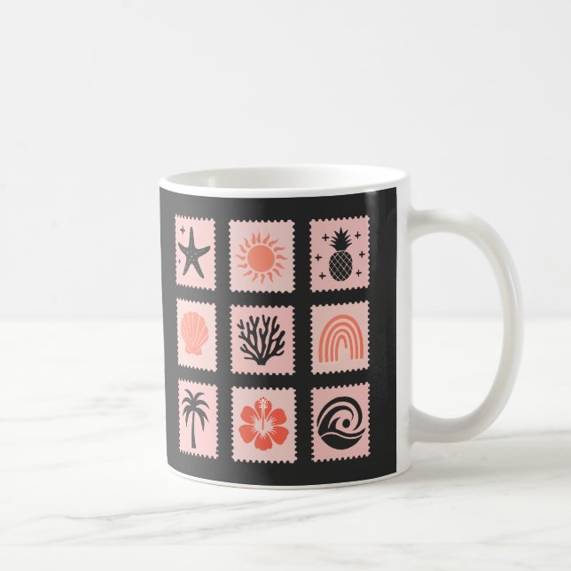 Mug Collage des timbres de nature (Droite)