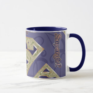 Mug Collage du logo super girl Fancy