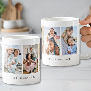 Mug Collage élégant personnalisé de 5 photos