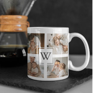 Mug Collage minimaliste tendance Pères Photo Papa Cade