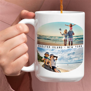 Mug Collage moderne de 4 photos   Garde vacances en fa