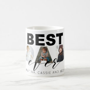 Mug Collage multi de photo de cadeau de fête des pères