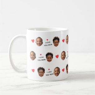 Mug Collage personnalisé avec 2 photos du visage de bé