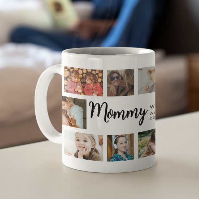 Mug Collage personnalisé de 18 photos pour maman (Créateur téléchargé)