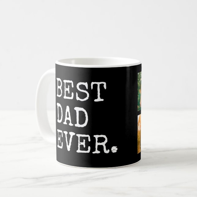 Mug Collage photo Best Dad Ever 4 (Devant gauche)