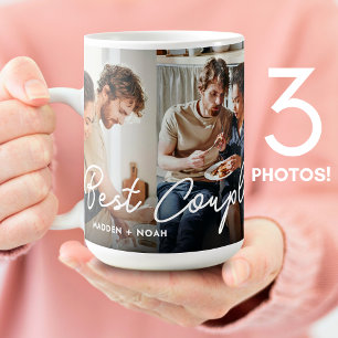 Mug Collage photo Couple 3 moderne Meilleur Couple Jam