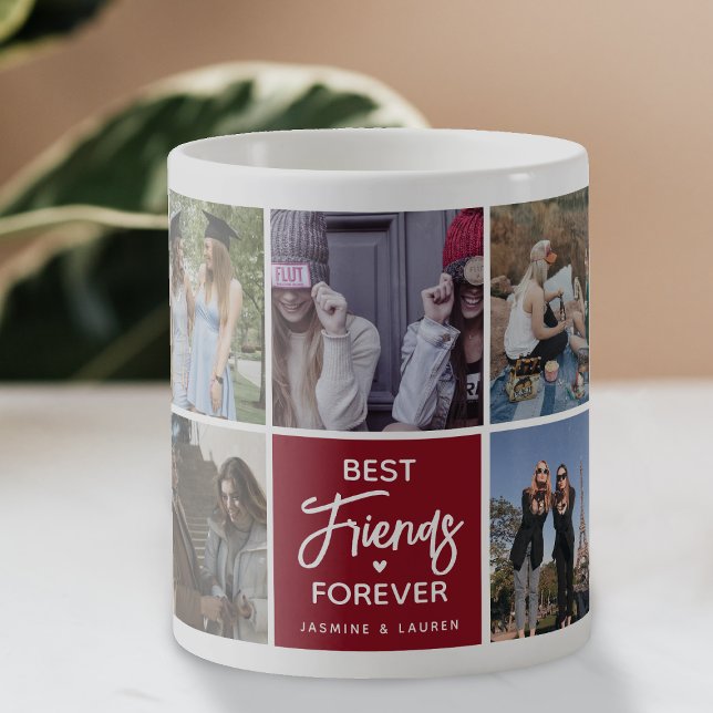 Mug Collage photo d'amis modernes pour toujours (Créateur téléchargé)
