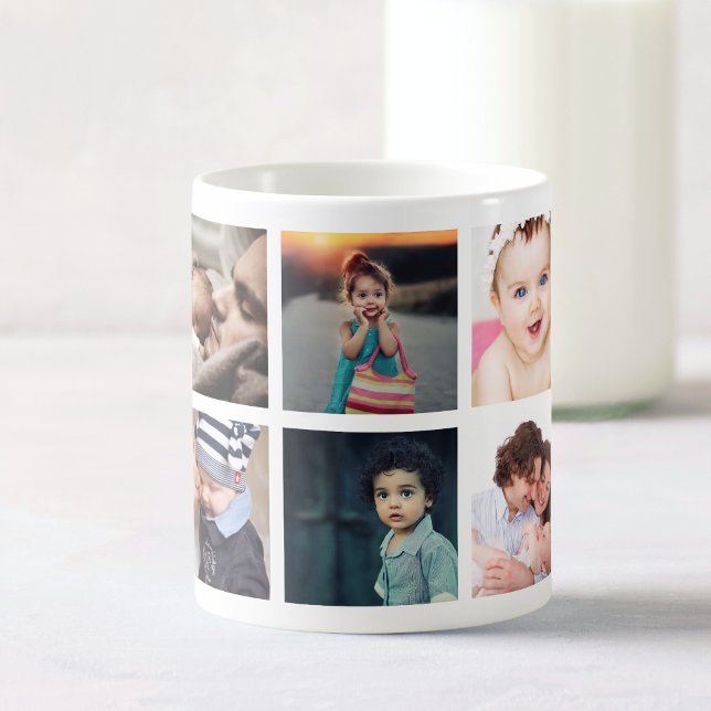 Mug Collage photo de bébé de la famille personnalisée (Créateur téléchargé)