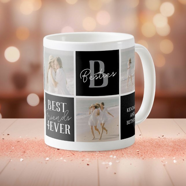 Mug Collage photo de Besties BFF moderne (Créateur téléchargé)