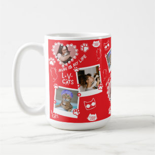 Mug Collage Photo de Chat de Compagnie Personnalis