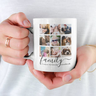 Mug Collage photo de famille joyeux