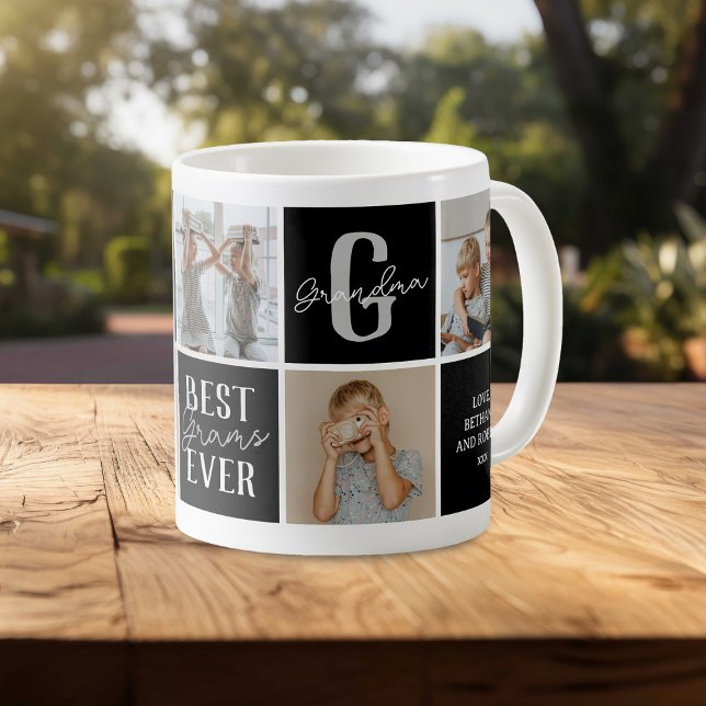 Mug Collage photo de grand-mère moderne (Créateur téléchargé)