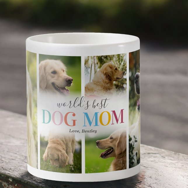 Mug Collage photo de la meilleure maman de chien du mo (Créateur téléchargé)