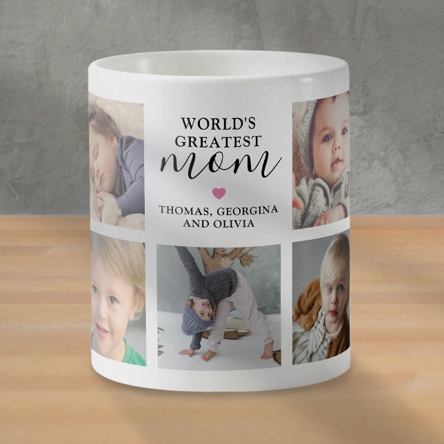 Mug Collage photo de la plus grande maman du monde (Créateur téléchargé)