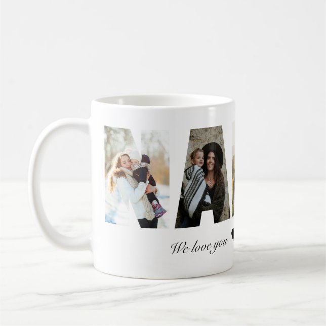 Mug Collage photo de nounou (Gauche)