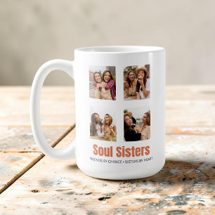 Mug Collage photo de sœurs de l'âme Meilleures amies e