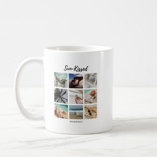Mug Collage photo de souvenirs baisés de soleil (Gauche)