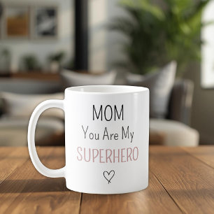 Mug Collage Photo de Super Maman Personnalisé Moderne