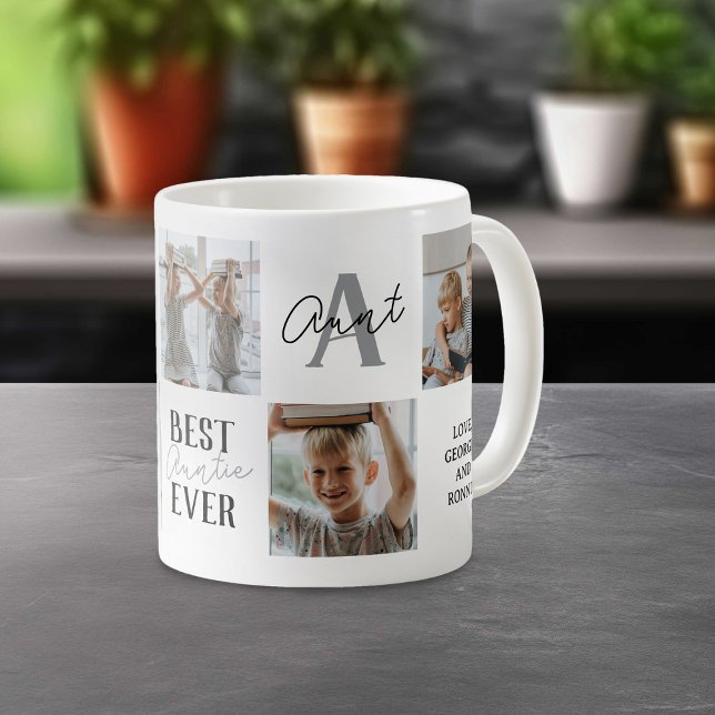 Mug Collage Photo de Tante Moderne (Créateur téléchargé)