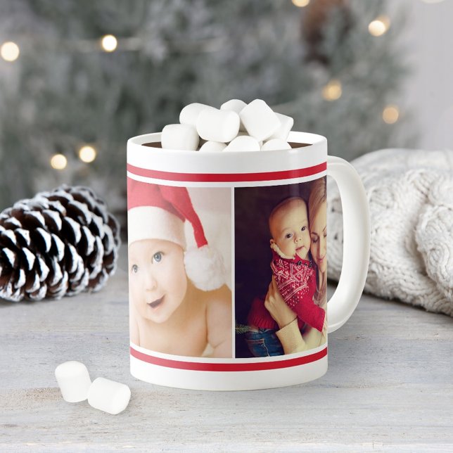 Mug Collage photo des Fêtes de la marque Red Stripe Cl (Créateur téléchargé)