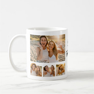 Mug Collage photo des meilleurs amis Personnalisé