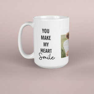 Mug Collage photo en couple et belle citation romantiq