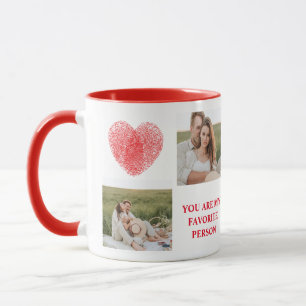 Mug Collage photo en couple et citation romantique