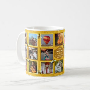 Mug Collage Photo Famille 20 Photos + Nom abeilles dom