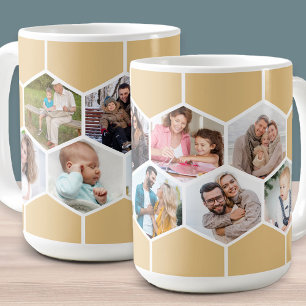 Mug Collage photo géométrique 9 photo 15oz