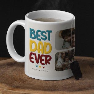 Mug Collage photo 'Meilleur Papa' avec une ambiance Ré