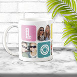 Mug Collage photo Multicolor<br><div class="desc">Grand collage photo tasse avec des espaces pour 5 photos. Le cadeau idéal pour les parents ou grands-parents.</div>