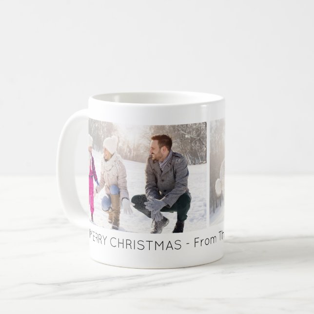 Mug Collage Photo Noël Minimaliste (Devant gauche)