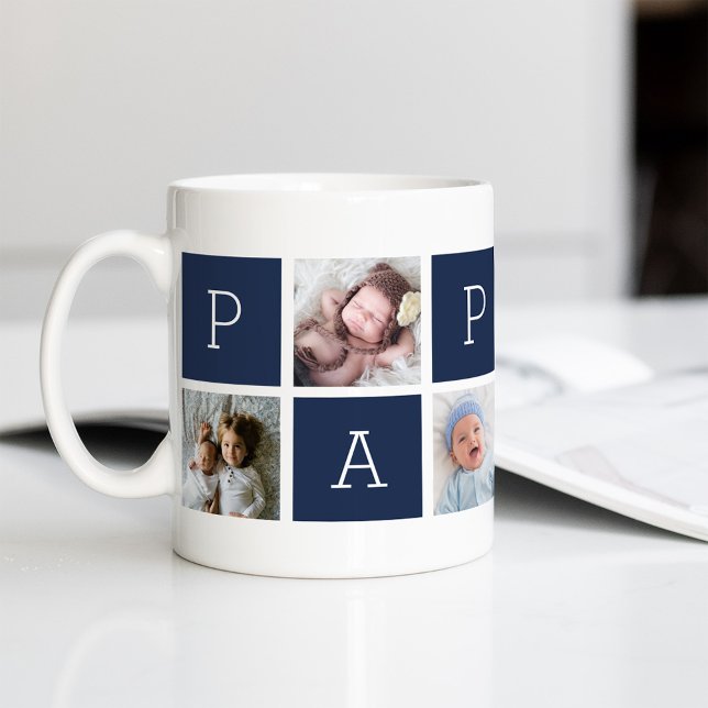 Mug Collage photo Pappou grand-père personnalisé (Créateur téléchargé)