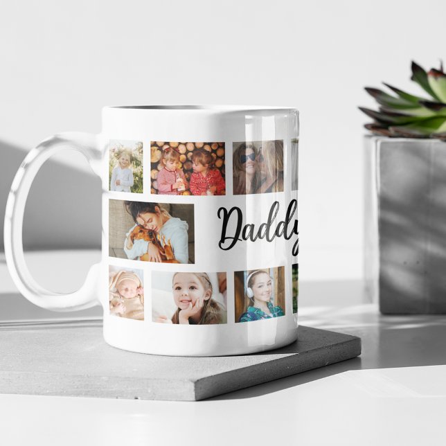 Mug Collage photo personnalisé Daddy 18 (Créateur téléchargé)