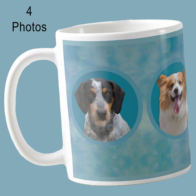 Mug Collage photo personnalisé de chien I Animal de co (Créateur téléchargé)