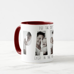 Mug Collage photo personnalisé du meilleur papa